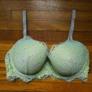 Victoria's Secret VS: Dream Angels Demi Lined Mint & Aqua Lace 32DD